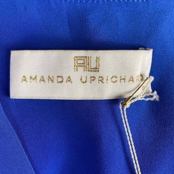 Amanda Uprichard Blue Silk Sleeveless Dress - Picture 4 of 6